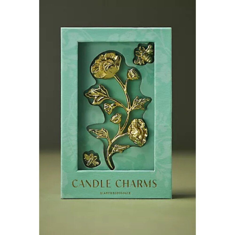 Anthropologie Flower Candle Charm NWT Gifting Decor Maximalism Maximalist Floral